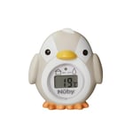 Nuby Thermomètre de bain pour bébé en forme de pingouin | Écran facile à lire | Sans BPA | Gris | Convient dès 0 mois