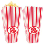 PLASTIC AMERICAN STYLE POPCORN BOXES X2 Home Cinema Movie Film Party Night Bag