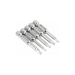 5PCS Embouts de Tournevis Magnétique à Tête Triangulaire Set S2 Acier 1,8mm, 2mm, 2,3mm, 2,7mm, 3mm, Tige 6.35mm Hexagonale, Longueur de 50mm