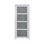 Bloc-porte Connemara 4 carreaux blanc H.204 x l.83 cm, poussant gauche