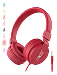 ONTA gorsun Foldable Headphone,On-Ear Audio Adjustable Lightweight Headphone for Cellphones Smartphones Iphone Laptop Computer Mp3/4 Earphones (red)