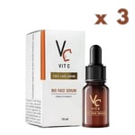 VC Vit C Bio Face Serum Radiant Brightening Aura Skin Collagen Booster 10 ml x 3