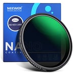 Neewer 67mm Variable ND Filter ND3-ND1000, 1.5-10 Limited Stops Neutral Density Filter with HD Optical Glass & Double Sided 30 Layer Nano Coatings, Water Repellent/Scratch Resistant/Aluminum Frame