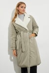 Borg Longline Padded Duvet Coat