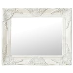 Miroir mural style baroque 50x40 cm Blanc