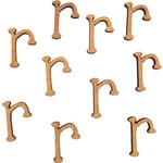 Country Love Crafts Letter R Wooden Craft Blank, Light Brown