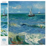 DIAMOND DOTZ Painting, Beginner Kit, Seascape Saint Maries, 63x53cm