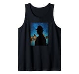 Sherlock Holmes Silhouette at London Night Tank Top