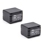 vhbw 2x Batterie remplacement pour Panasonic VW-VBT380, VW-VBT190 pour caméra vidéo caméscope (3200mAh, 3,6V, Li-ion) avec puce d'information