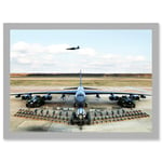 Military Air Plane Strategic Bomber Jet B52 Stratofortress Ammo Loadout Artwork Framed Wall Art Print A4