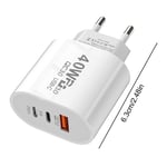 2 Port PD Plug 40W USB-C Type C Fast Wall Charger Adapter For IPhone 11-15