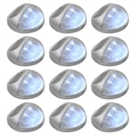 Sollampa vägg LED set 12 st rund silver