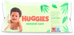 Huggies Natural Care With Aloe Vera Wipes 56 Pack X 1