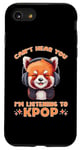 Coque pour iPhone SE (2020) / 7 / 8 Can't Hear You I'm Listening K-pop amateur de musique coréen panda