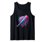 Mens Baseball Bat with Sprinkles Drip Tank Top