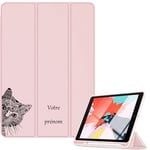 Housse Ipad Mini 6 Rose Avec Motif Chat Noir Personnalisee