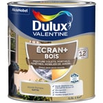 Ecran+ bois - Peinture satinée pour bois extérieur - Volets, portes, fenêtres, portails - Jaune Pampa 0,5 l Dulux Valentine