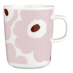 Marimekko - Unikko mugg 25 cl vit/ljusrosa/kastanj