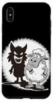 iPhone XS Max Unique Comic Sheep and Wolf Shadow for a Sheep Lover Case