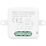 Module de commutation WiFi intelligent Matter Mini 1CH Module de commutation de relais intelligent diy Commutateur 10A pour la domotique intelligente