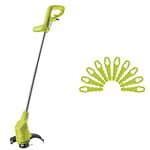 Ryobi RLT2925 290W 25cm Grass Trimmer,[Amazon Exclusive] & RAC158 Heavy Duty Blade Replacements (10 Pack)