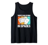 Retro Vintage Spades Card Game Lover No Crying In Spades Tank Top