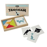 Jeujura - 8144- Jeux de Société-Jeu de Tangram en Bois - Coffret en Bois, petit