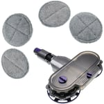 Vhbw - Kit de tête de balai électrique compatible avec Dyson V15 Detect Absolute aspirateur - avec réservoir d'eau + 4 lingettes