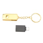 USB-minne med snabb överföringshastighet USB 2.0-enhet med USB till typ C-adapter för bärbar dator surfplatta guld 8 GB