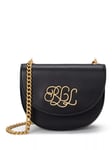 Lauren Ralph Lauren Witley Leather Flapover Crossbody Bag, Black