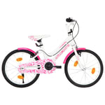 vidaXL børnecykel 18 tommer pink og hvid