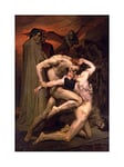 Wee Blue Coo Painting Bouguereau Dante Virgil In Hell Wall Art Print