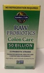 Garden of Life Raw Probiotics Colon Care 30 Vegetarian capsules Gluten-Free New