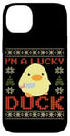 iPhone 14 Plus Funny Duck with Knife Meme - I'm a Lucky Duck Ugly Christmas Case