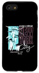 Coque pour iPhone SE (2020) / 7 / 8 Cool New York City New York Statue de la Liberté Drapeau USA