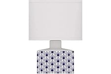 Lampe de chevet Gisèle, lampe décorative céramique, 40 W, bleu, ø 14 x H 29 cm