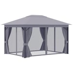 4 x 3Metre Patio Gazebo Garden Shelter with Curtains and Netting