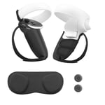 Elygo Controller Covers for Oculus Quest 2 Anti Slip Anti-Throw Handle Protective Covers with Adjustable Wrist Knuckle Strap Accessories for Oculus Quest 2