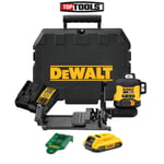 DeWalt DCLE34031D1 18V XR Compact Green Laser Kit 3 x 360 With 1 x 2Ah Battery