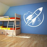 UYEDSR Stickers Muraux Enfants Chambre décor Amovible Vinyle fusée Jouet Vaisseau Spatial Sticker Mural Maison Art Mural décor garçons Chambre Vinyle Mur Art Autocollant 77x76cm