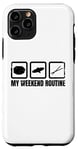 Coque pour iPhone 11 Pro Drôle de tambour Week-end Musique Band Trap Set