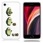 Deco iPhone SE 2020 skal - Avokado Röd