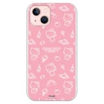 Personalaizer Coque Souple Compatible avec iPhone 15 Hello Kitty en Rose