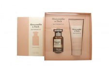 ABERCROMBIE & FITCH AUTHENTIC WOMAN GIFT SET 50ML EDP + 200ML BODY LOTION. NEW