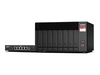 Qnap Ts-873A - Nas-Server - 8 Fack - Sata 6Gb/S - Raid Raid 0, 1, 5, 6, 10, 50, Jbod, 60 - Ram 8 Gb - 2.5 Gigabit Ethernet - Iscsi Support - Med Qsw-1105-5T-Omkopplare