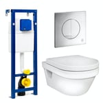 Gustavsberg Vägghängd Toalettstol Hygienic Flush 5G84 Komplett VVS9413795