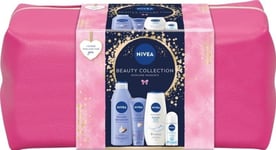 Nivea_Set Beauty Collection Antiperspirant Roll-On 50Ml + Kroppsmelk 250Ml + Dusjgelé 250Ml + Håndkrem 100Ml + Kosmetikkpose