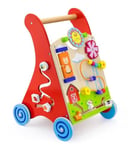 Viga Toys - 50950 - Jouet De Premier Age - Chariot À Pousser - Multi Activités - Rouge