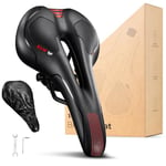 YOUNGDO Selle Velo Confortable, Selle Vélo Gel Ergonomique avec Boule d'Amortisseur à Double Ressort, Siège de Vélo pour Bicyclette VTT Vélos de Montagne Pliants