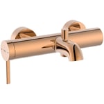 Mitigeur bain-douche mural ona avec inverseur automatique, rose gold - Roca